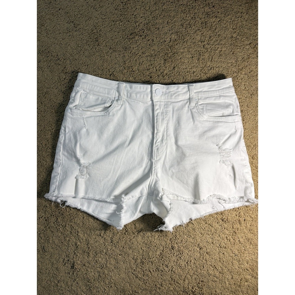 KUT From The Kloth Jane High Rise Shorts‎ Women 14 Cutoff Distressed Vacation